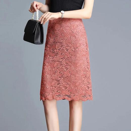 TZF-ASJM210828新款时尚气质高腰蕾丝包臀半身裙 商品图0