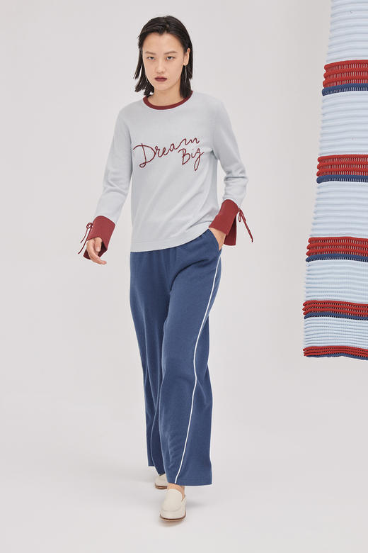  羊绒针织直筒女裤 SJF93K175N 商品图4