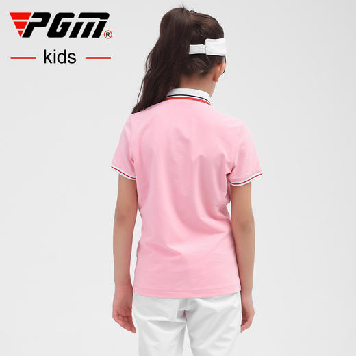 PGM青少年高尔夫套装夏季上衣2021新女童短袖衣服裤子整套服饰 商品图4
