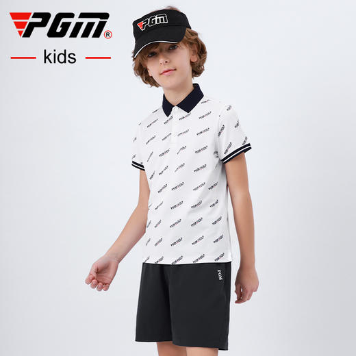 PGM 新品男童高尔夫衣服短袖T恤夏季青少年运动上衣速干服装 商品图4