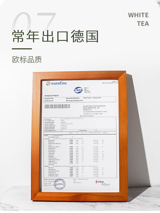 400克 超品牡丹王 2019年 小箱装收藏级 福鼎管阳纯料 出口品质 资质全 商品图6