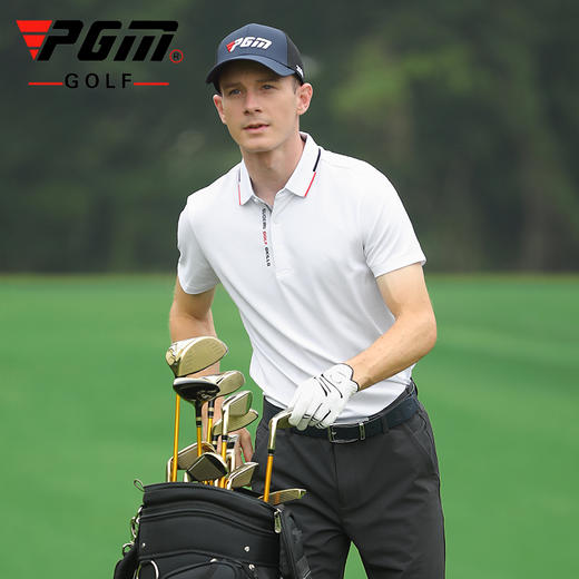 PGM 2021夏季 高尔夫短袖男装t恤弹力运动面料球服golf上衣服装男 商品图2