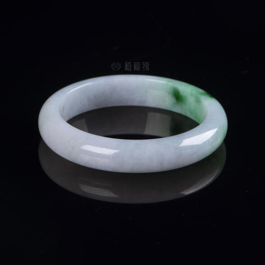 【馨月】飘绿翡翠平安镯2-SZ2108203 商品图3