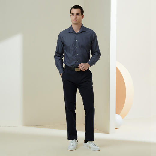 METTE2021年秋冬男士休闲裤通勤休闲百搭直筒修身纯棉男士长裤子 商品图2