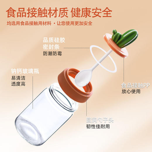 创意设计可爱仙人掌厨房调料收纳盒 I 调味盒调料瓶组合套装， 商品图5