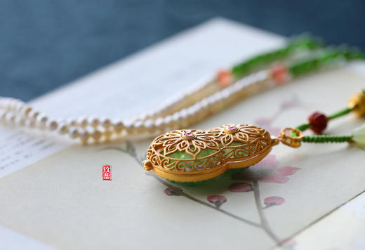 S925和田玉（碧玉-苹果绿）项链--葫芦香囊 商品图8