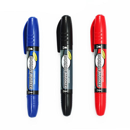 晨光记号笔双杰MG2110双头大支记号笔 红蓝黑三色 商品图0