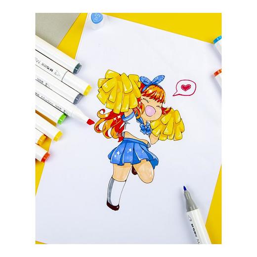 晨光双头马克笔60色APMV0904水彩绘画速干美术学生用涂鸦漫画 商品图3