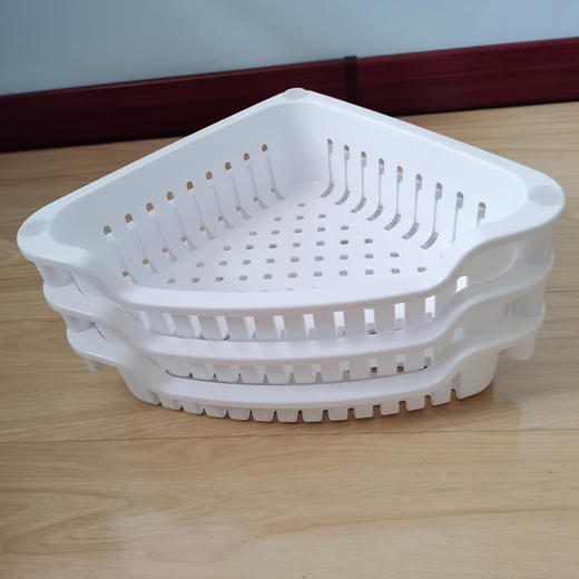 利快温哥华3层三脚架置地式三角架浴室厨房镂空多层树脂收纳架子 商品图2