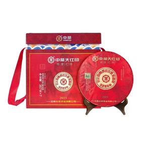 普洱茶丨中茶普洱茶 2021年经典印级大红印普洱生茶357g 中粮茶叶