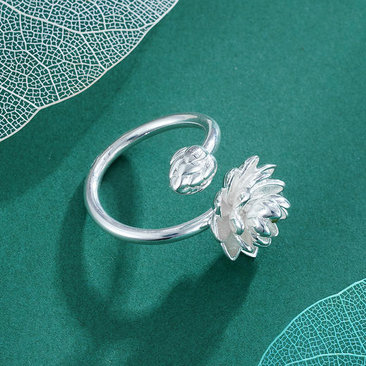 【采莲曲】子佩集S990银莲花戒指【YH6400001-5】可转动2108 商品图8