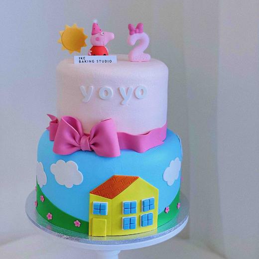 小猪佩奇 | 半翻糖奶油蛋糕 商品图2