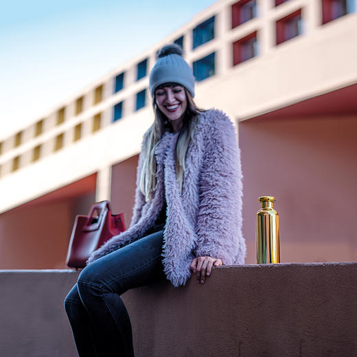 利快意大利进口双层不锈钢便携欧式奢华保温杯创意个性真空直身杯 商品图1