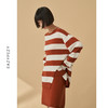 EAZYPEZY  NEMO粗条纹前开叉羊绒羊毛套头衫 商品缩略图2