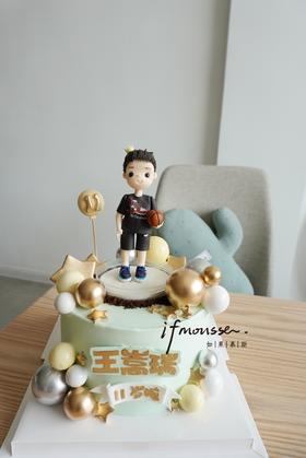 「男孩」翻糖篮球男孩 可定制