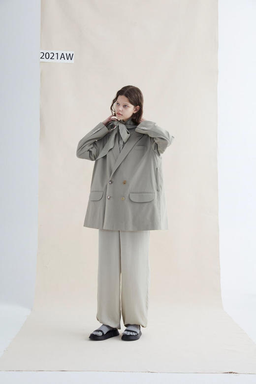 Liangxue 薄荷绿收口舒适长裤 商品图2