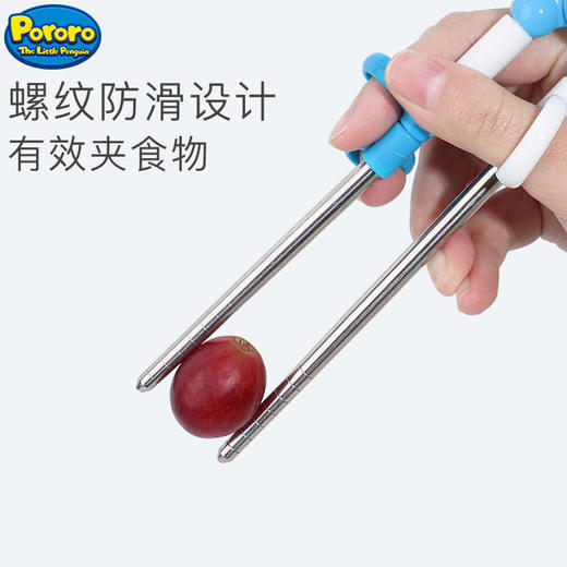 韩国原装啵乐乐Pororo 儿童ABS树脂/不锈钢学习筷 3岁以上 商品图1