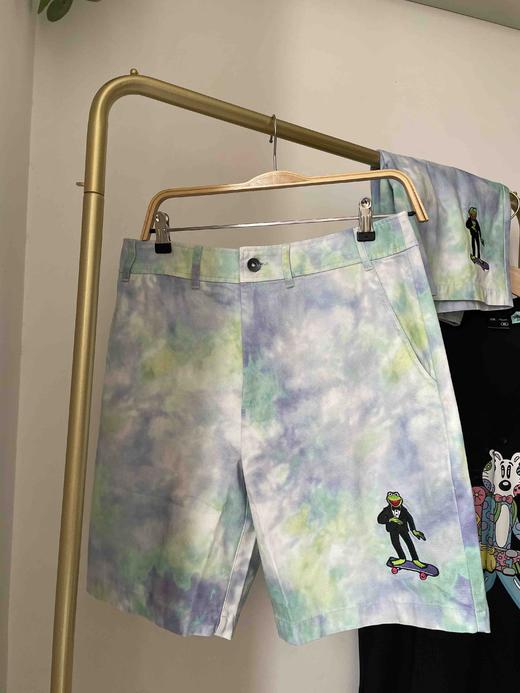 李宁迪士尼联名Muppets科米特运动短裤男女2021新款宽松运动裤 商品图6