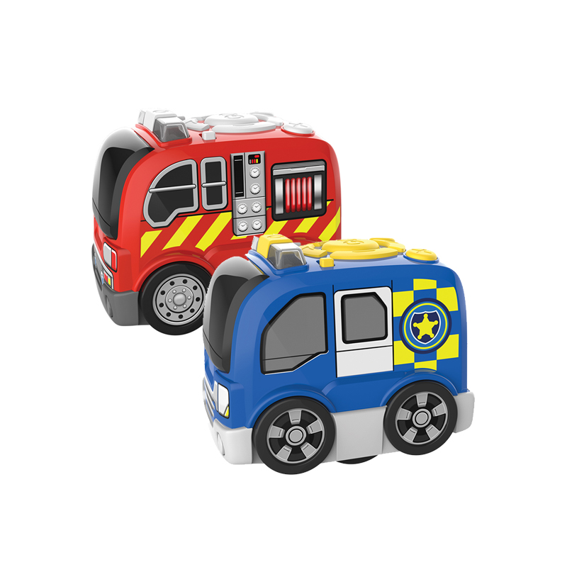 银辉  简易编程消防车警车儿童玩具男孩电动遥控汽车玩具