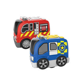 银辉  简易编程消防车警车儿童玩具男孩电动遥控汽车玩具