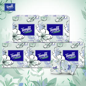 【FL满减专区】Tempo得宝 手帕纸茉莉花味4层12包*5提 纸巾小包便携装手帕纸餐巾纸FL