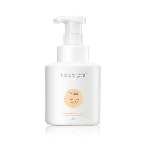 Kokoro love 初葆新生儿泡泡洗发沐浴露二合一 宝宝儿童洗发水儿童沐浴乳液350ml 商品图0