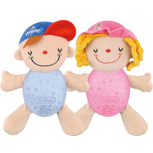 KS KIDS  奇智奇思夜灯男女孩玩偶新生儿安抚音乐毛绒玩具哄娃睡觉玩偶 商品图0