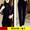 气质修身，时装版大码金丝绒西装外套套装XZ-9637 商品缩略图5