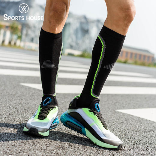 跑IN优选 01男士长筒透气马拉松压缩袜专业运动潮袜子 商品图1