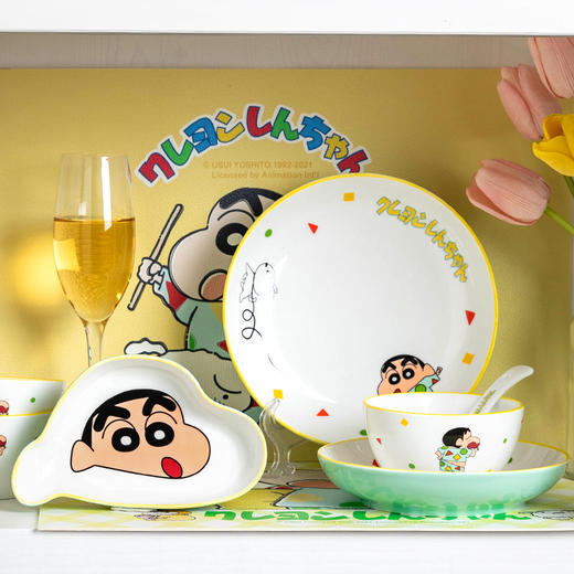 【蜡笔小新】原创碗碟套装家用网红可爱面碗饭碗陶瓷盘子日式餐具 商品图3