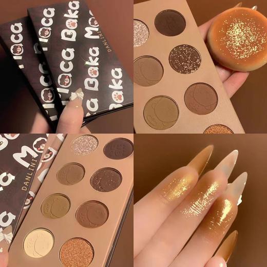 丹黎纳哑光珠光学生大地色沙漠玫瑰眼影跨境美妆产品 商品图0