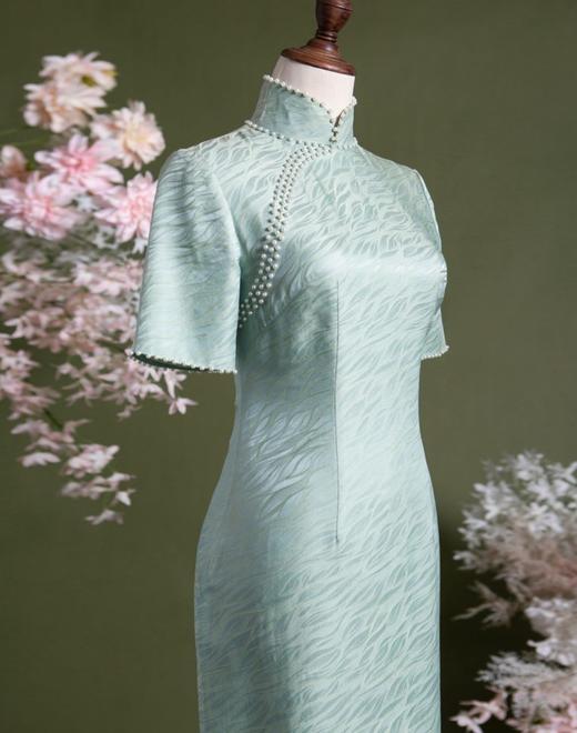 荷言HEYEN 水湄兰杜芳 手工钉珠旗袍高级定制 商品图3
