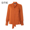 EITIE爱特爱秋款飘带修身显瘦纯色上衣雪纺衫女6709411 商品缩略图9