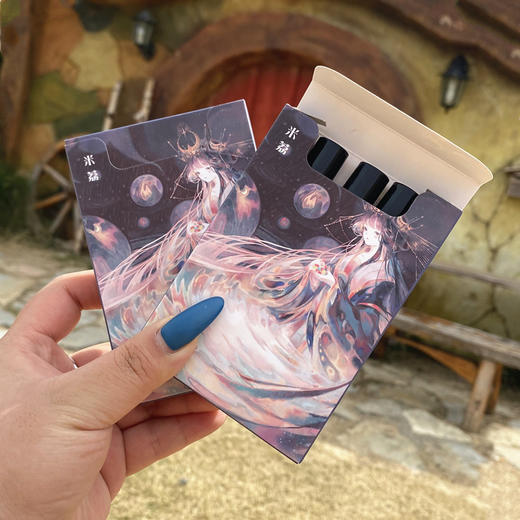 米荔中国风5支装唇釉套装学生不易掉色哑光雾面丝绒烟盒口红礼盒 商品图1