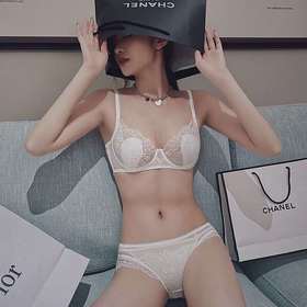 黛唯梵超薄兔耳朵内衣bra大胸显胸小无海绵透气文胸罩大码内衣女秋季薄款聚拢文胸性感内衣内裤七夕节