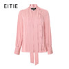 EITIE爱特爱秋款飘带修身显瘦纯色上衣雪纺衫女6709411 商品缩略图6