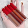 DANMOLU红丝绒4支装 唇釉套装哑光雾面丝绒天鹅绒红平价口红 商品缩略图2