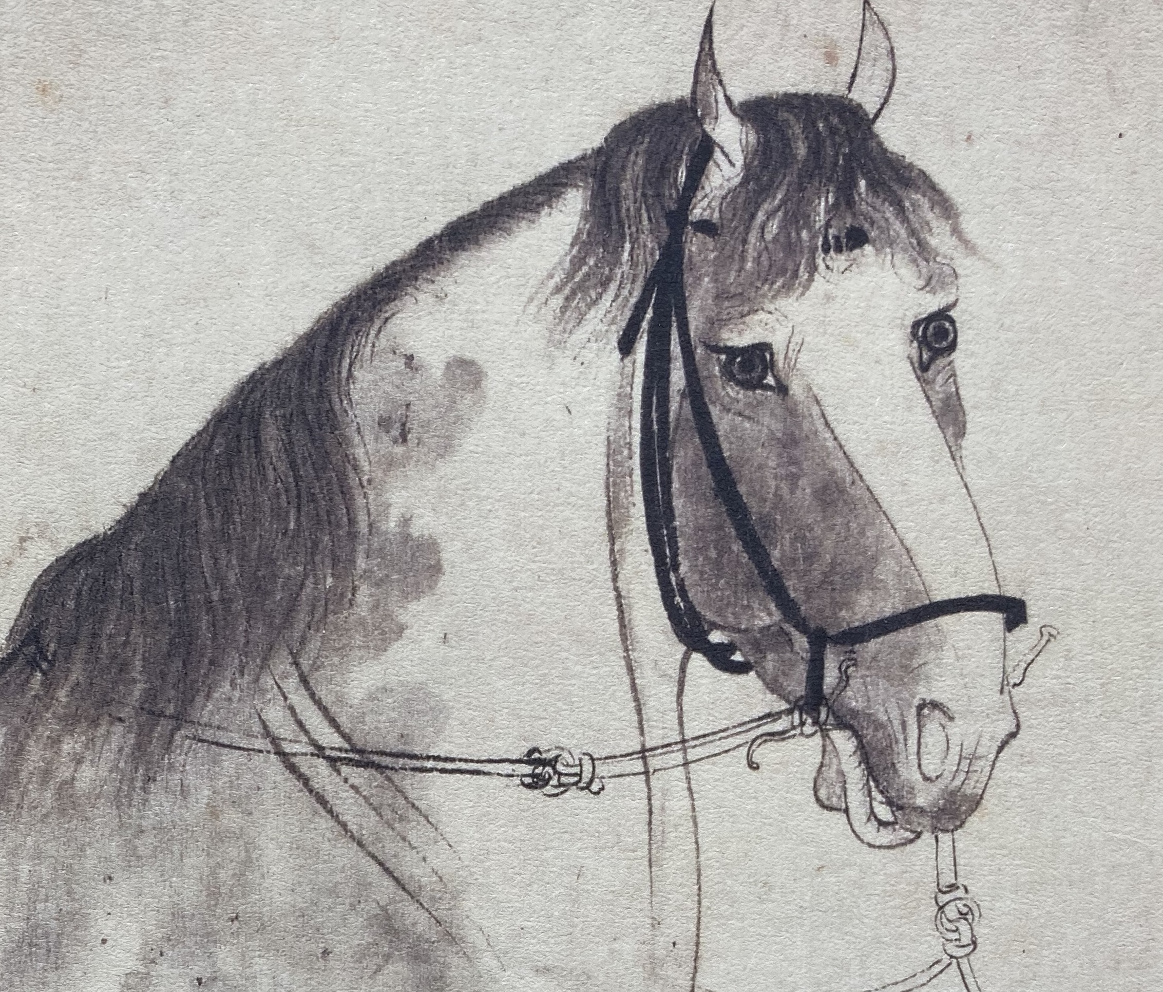 【定制书画】（北宋）李公麟《五马图》《临韦偃牧放图》纸本 手卷 馆藏书画高仿复制艺术品（付款后28天内发货）