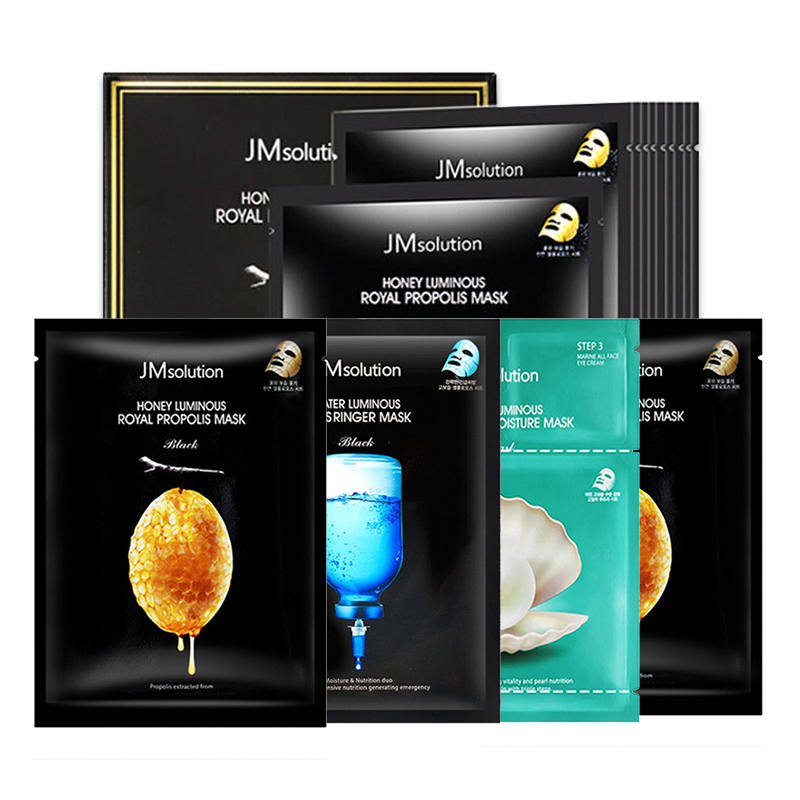 【4盒】JMsolution/肌司研 面膜套装二（蜂胶×2+水盈×1+珍秘×1）
