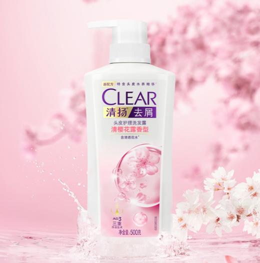 清扬清樱花露去屑洗发水洗发露500g持久留香氨基酸  日用品 商品图0