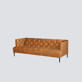 NS家居nsfurniture软包拉点布艺三人位沙发NSSF-5266-210 KD