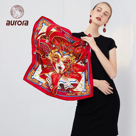 突尼斯面具狂欢 真丝丝巾