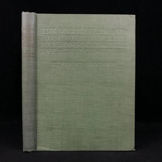 8开本 1909年 十七世纪英国住宅装饰与家具图集 近200幅插图 漆布精装 商品图0
