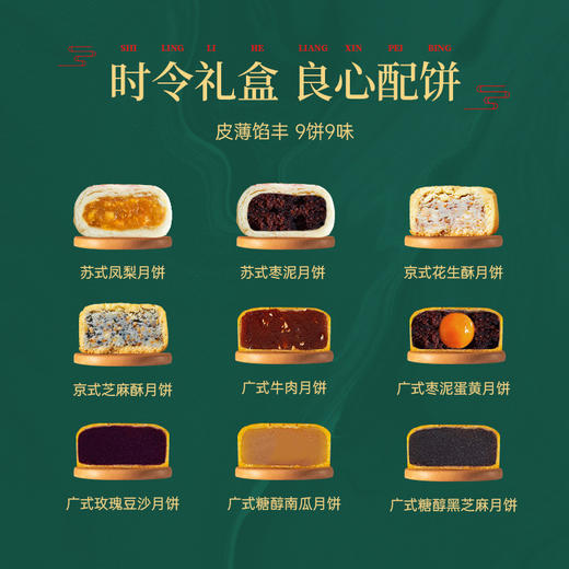 稻香村月饼合家欢中秋多口味苏式枣泥糖醇广式老字号老式糕点礼盒 商品图4