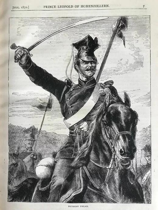 约19世纪后期 卡塞尔德法战争史：1870-1871年（全2卷） 数百幅版画插图 真皮精装16开 商品图7