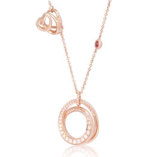 ROSEONLY 玫瑰系列-LOVE ROSE-毛衣链-两环-17mm-18K玫瑰金镶钻 商品图2
