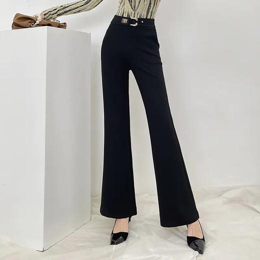 PXSJ21525 微喇裤女长裤高腰2021新款秋季款女士气质喇叭休闲裤修身显瘦大码 商品图2