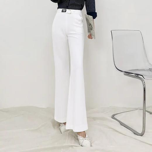 PXSJ21525 微喇裤女长裤高腰2021新款秋季款女士气质喇叭休闲裤修身显瘦大码 商品图1