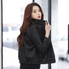 【夹克】立领小皮衣女短款外套春秋休闲韩版宽松夹棉机车款夹克 商品缩略图0
