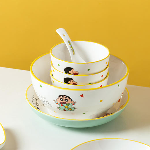 【蜡笔小新】原创碗碟套装家用网红可爱面碗饭碗陶瓷盘子日式餐具 商品图2